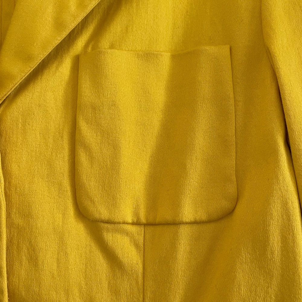 Vintage RALPH Ralph Lauren mustard yellow blazer jacket w/gold buttons SZ 10 - Picture 14 of 17